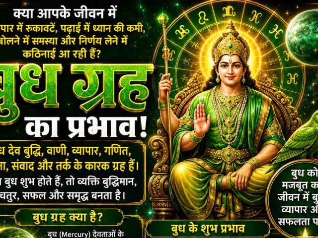 सभी 12 भावों में नीच के बुध के शुभ-अशुभ प्रभाव — जानें दुर्ग भिलाई ज्योतिष लक्ष्मी नारायण से